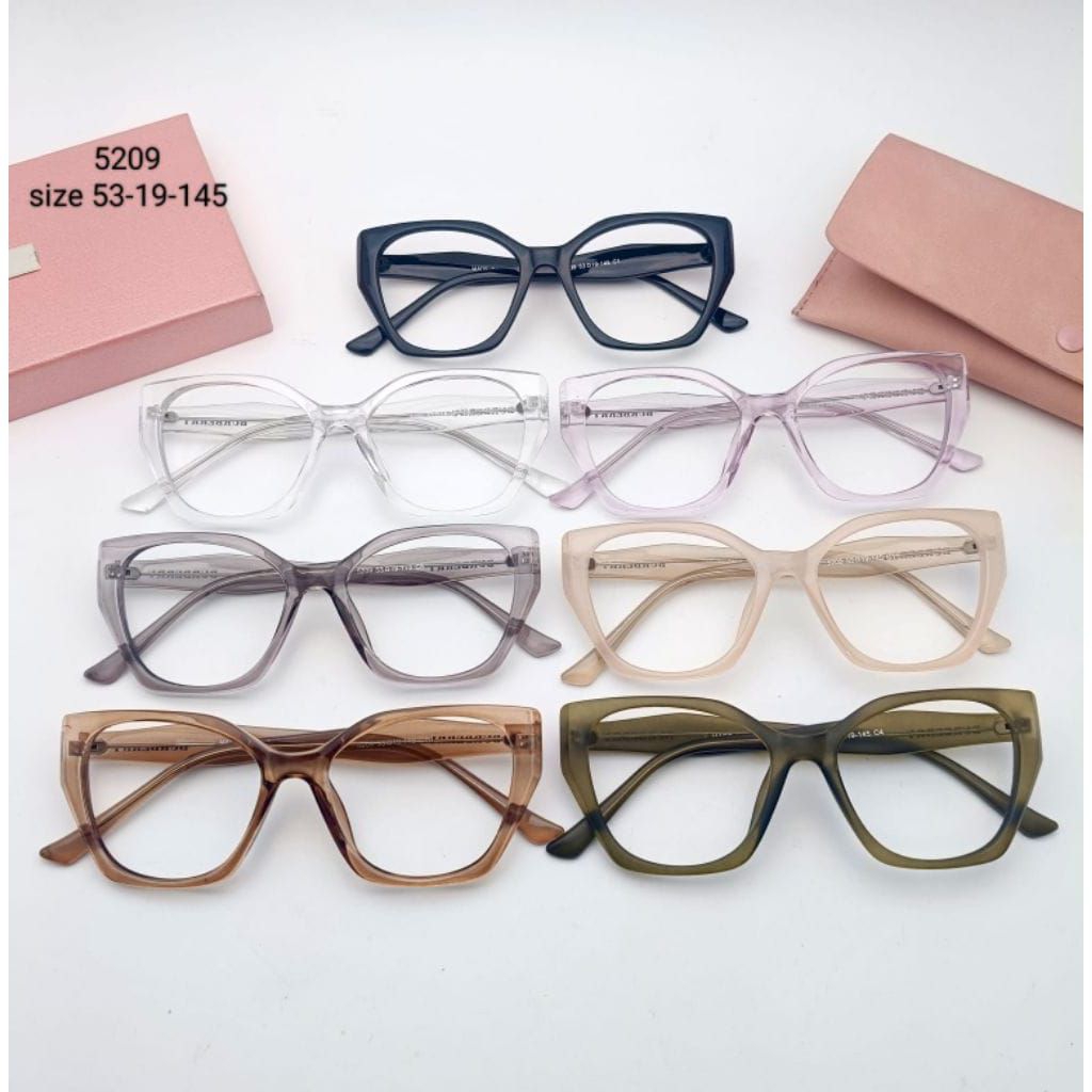 Frame kacamata wanita Lensa Antiradiasi Photocromik Kacamata 5209