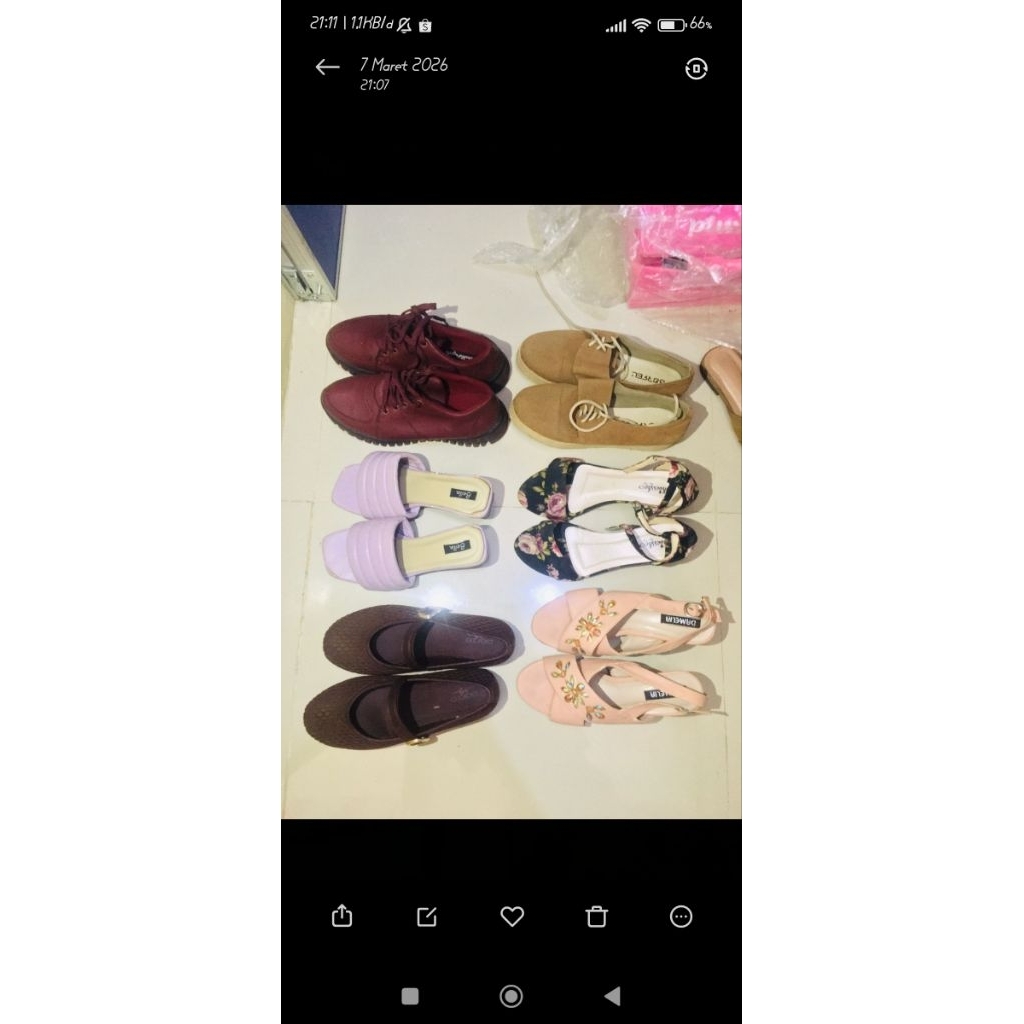 Sepatu adorable project maroon