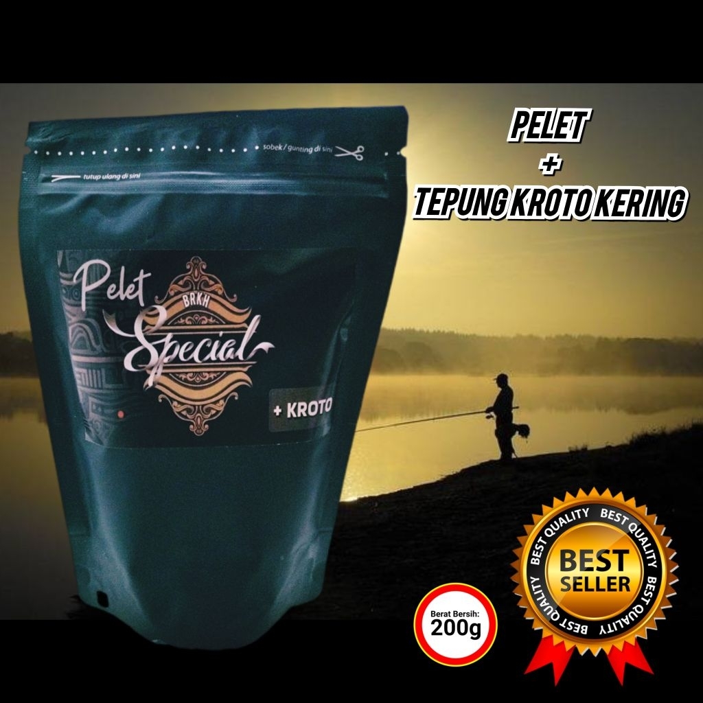 Pelet special BRKH untuk ikan nila,tawes,tombro & ikan air tawar lainya. lengkap dengan kroto kering