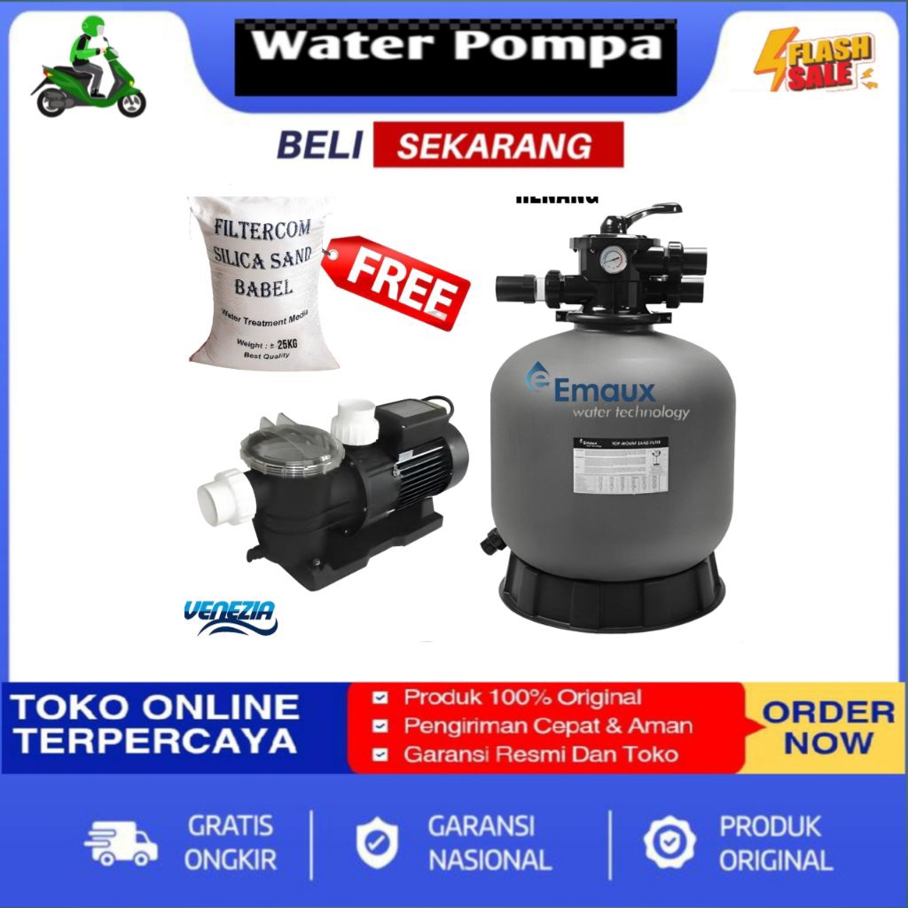 Paket mesin pompa kolam renang 1paket peralatan kolam renang 1 set