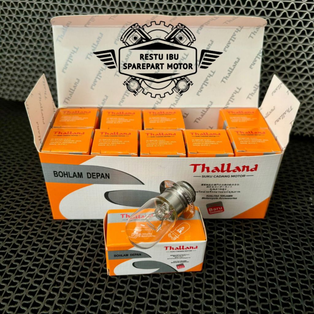 BOHLAM LAMPU DEPAN MOTOR BEBEK KAKI(1) 12VOLT 35WATT