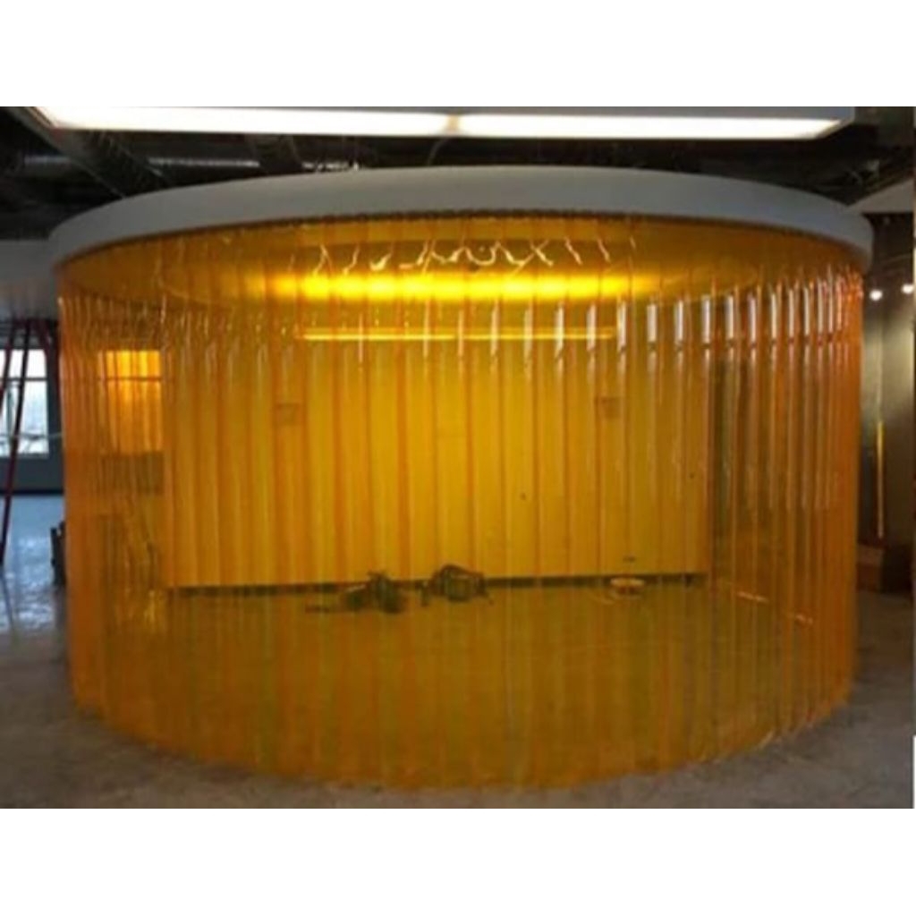 Tirai pvc curtain tebal 3mm × 20cm × 50meter pvc Curtain 3mm Orange clear