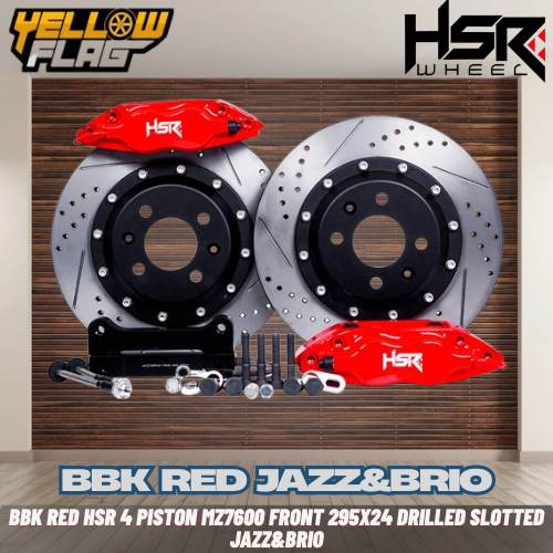 BBK HSR Red 4 Piston Big Brake Kit Untuk Mobil Jazz & Brio