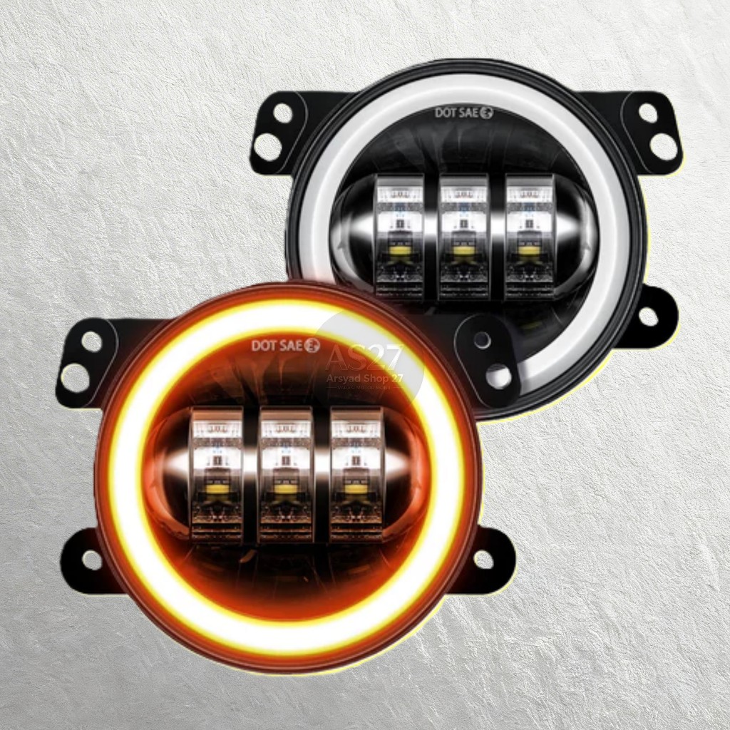 Lampu Kabut Mobil Motor 4 Inch 3 Lensa LED Foglamp