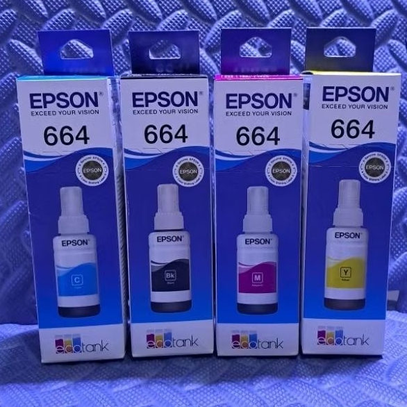 1 paket Tinta Epson 664 PREMIUM printer Epson L100, L200, L300, L360, dan L1300