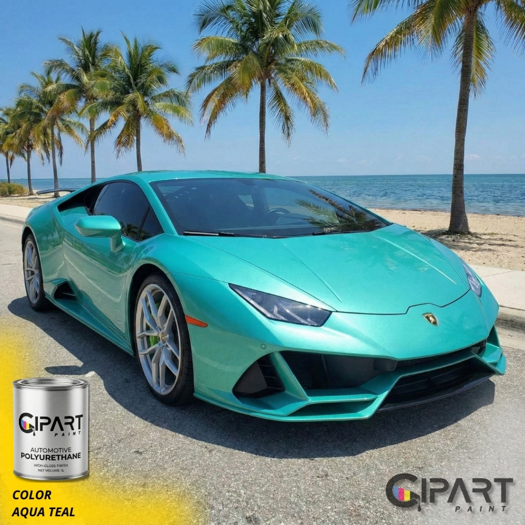 Cat Mobil & Motor CIPART PAINT - AQUA TEAL Effect Series Biru Hijau Tosca Metalik Pearl PU Premium