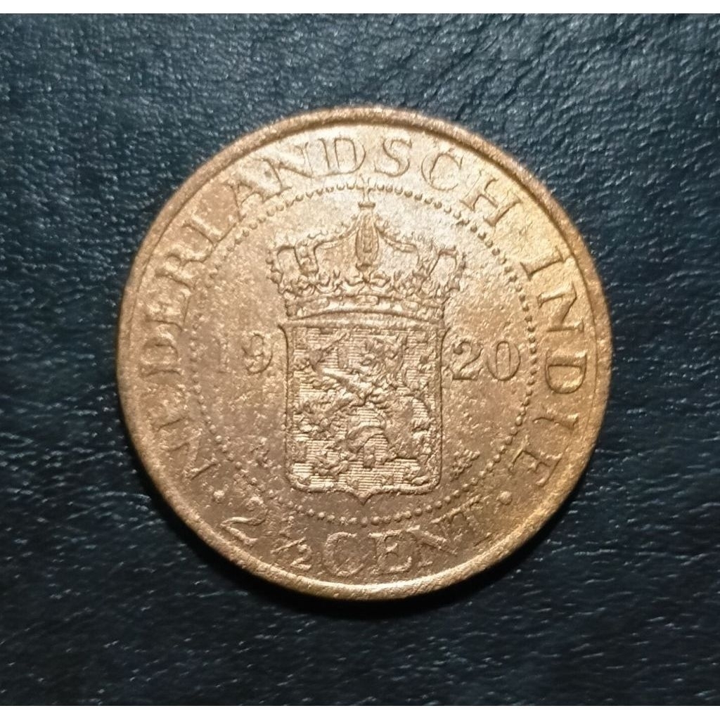 Langka koin bengol 2 1/2 sen Nederland indie 1920