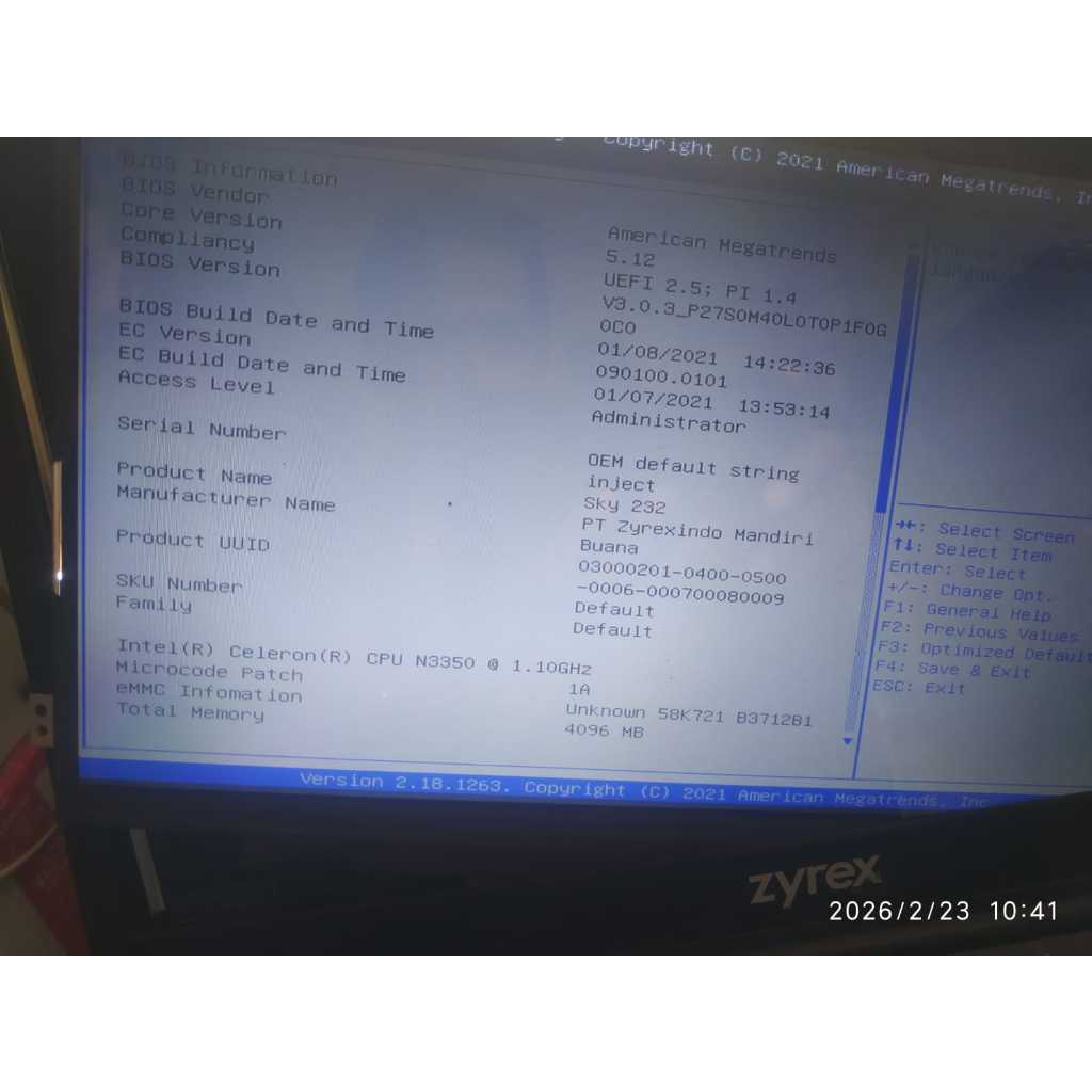 Motherboard Zyrex Sky 232