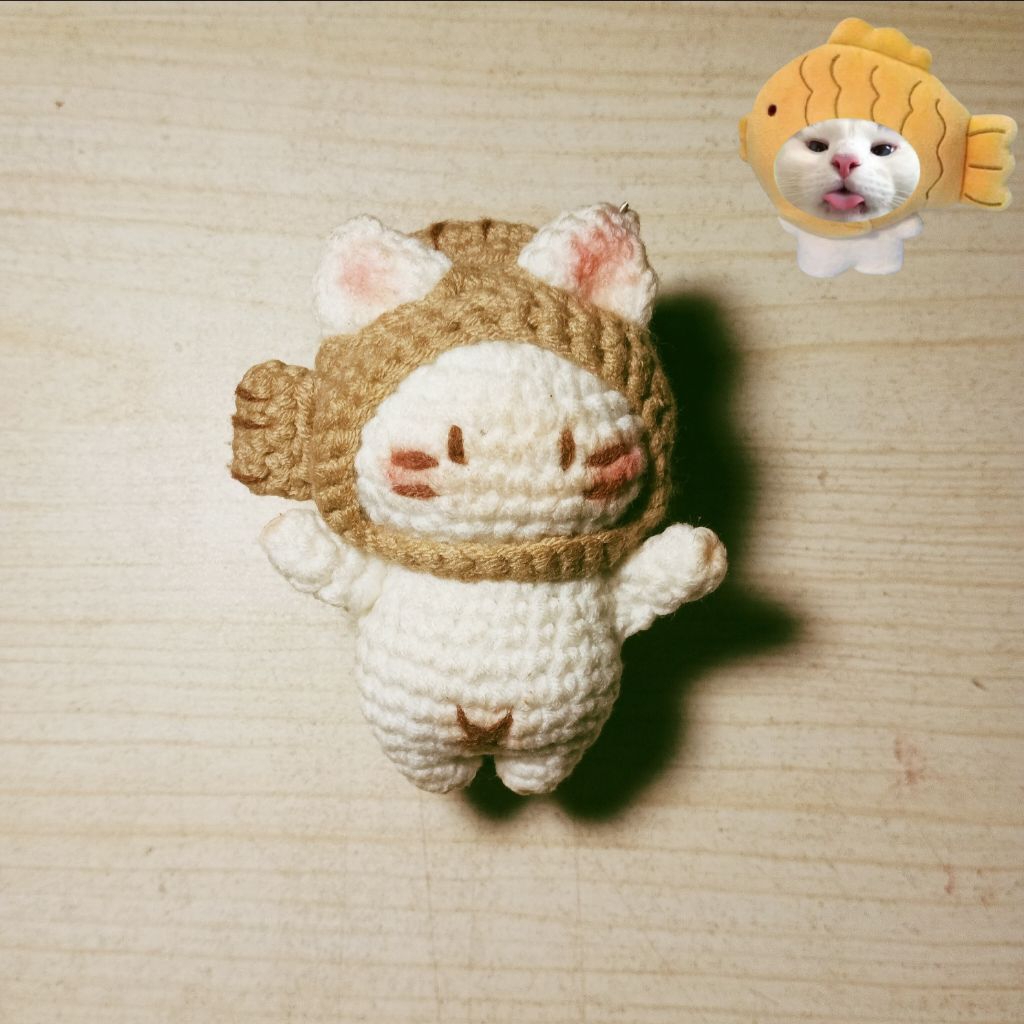 KEYCHAIN | Crochet Amigurumi | Crochet TAIYAKI CAT | Boneka rajut | HANDMADE | *REALPICT