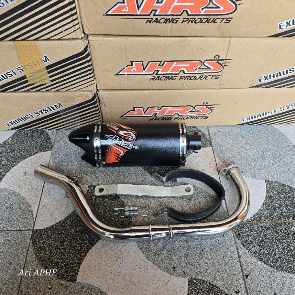 PROMO knalpot AHRS TRIOVAL CHROME original honda BEAT FI KARBU / BEAT STREET / SCOOPY FI KARBU
