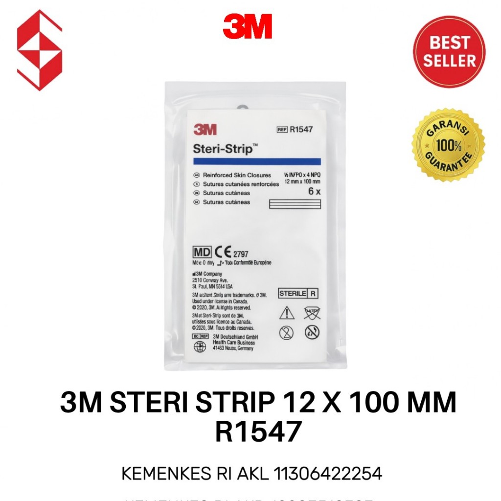 3M Steri strip 12 x 100 mm (R1547) / Sachet