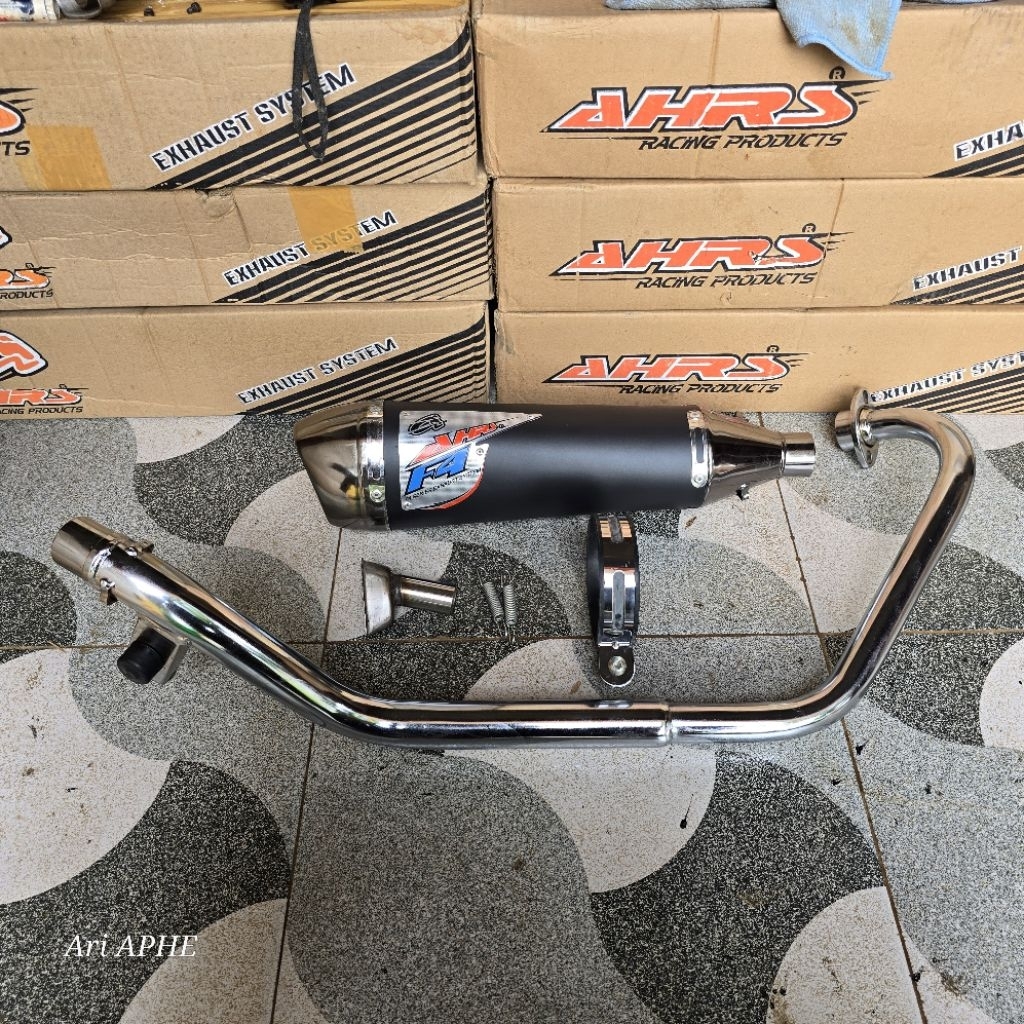 PROMO knalpot AHRS F4 HEXACONE SILENT original yamaha BYSON FI / BYSON KARBU
