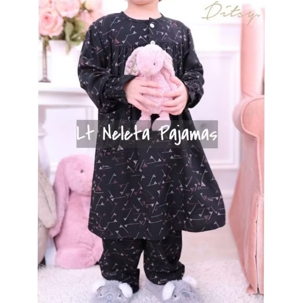 LITTLE DITSY JULI OKTOBER NOPEMBER 2023 EPIONE LONG ROCKET ROKET RIBBON NELETA PAJAMAS PIYAMA BAJU T