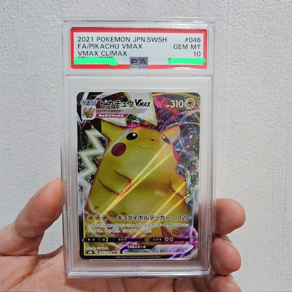 Kartu Pokemon TCG Jepang PSA 10 Pikachu VMAX CLIMAX
