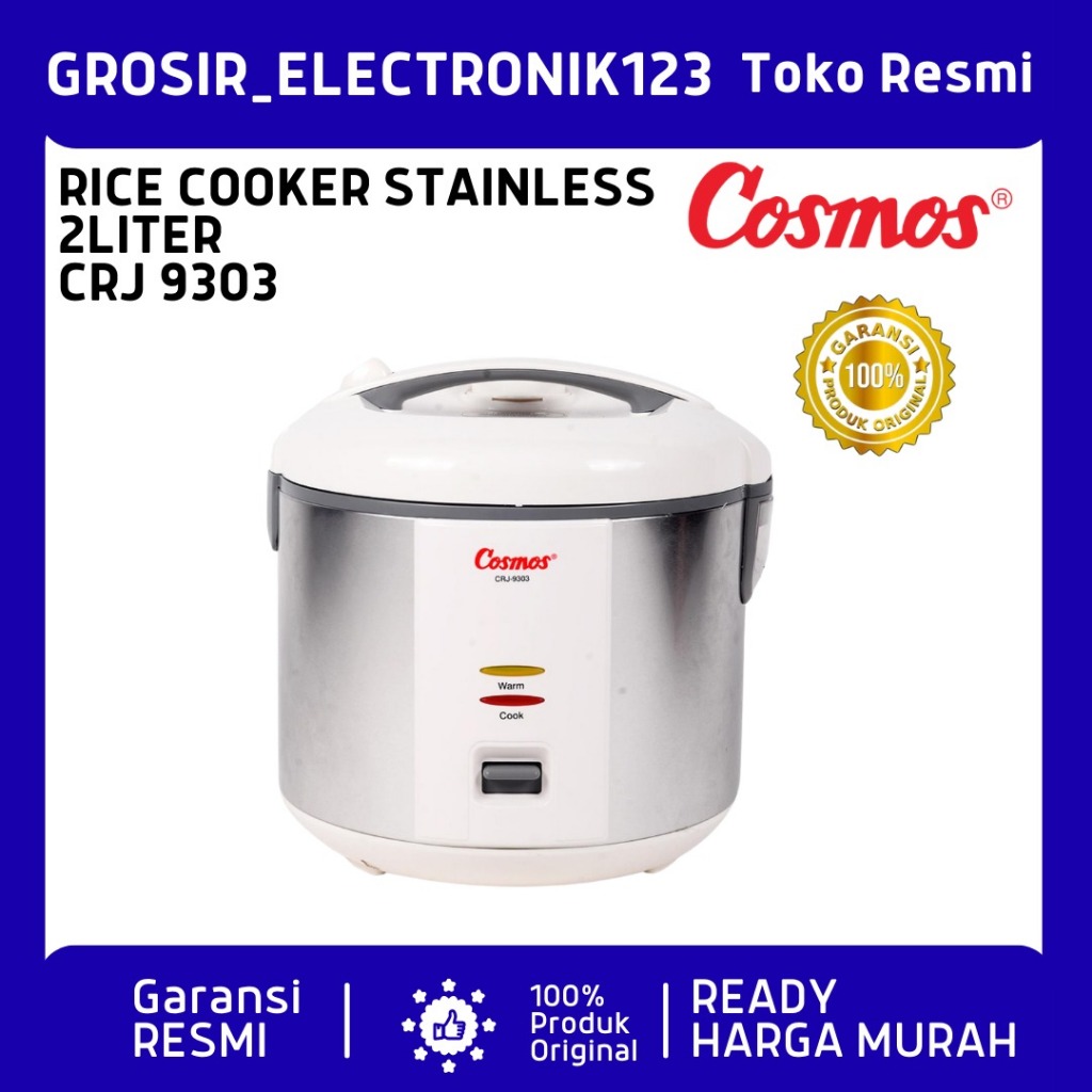 Cosmos Rice Cooker Stainless Steel CRJ-9303