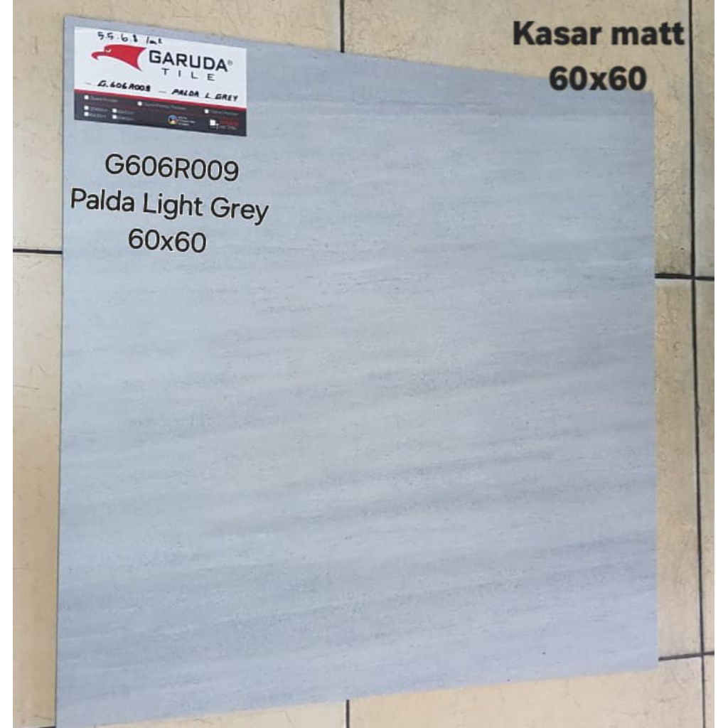 Granit lantai 60x60 Garuda palda light grey matte