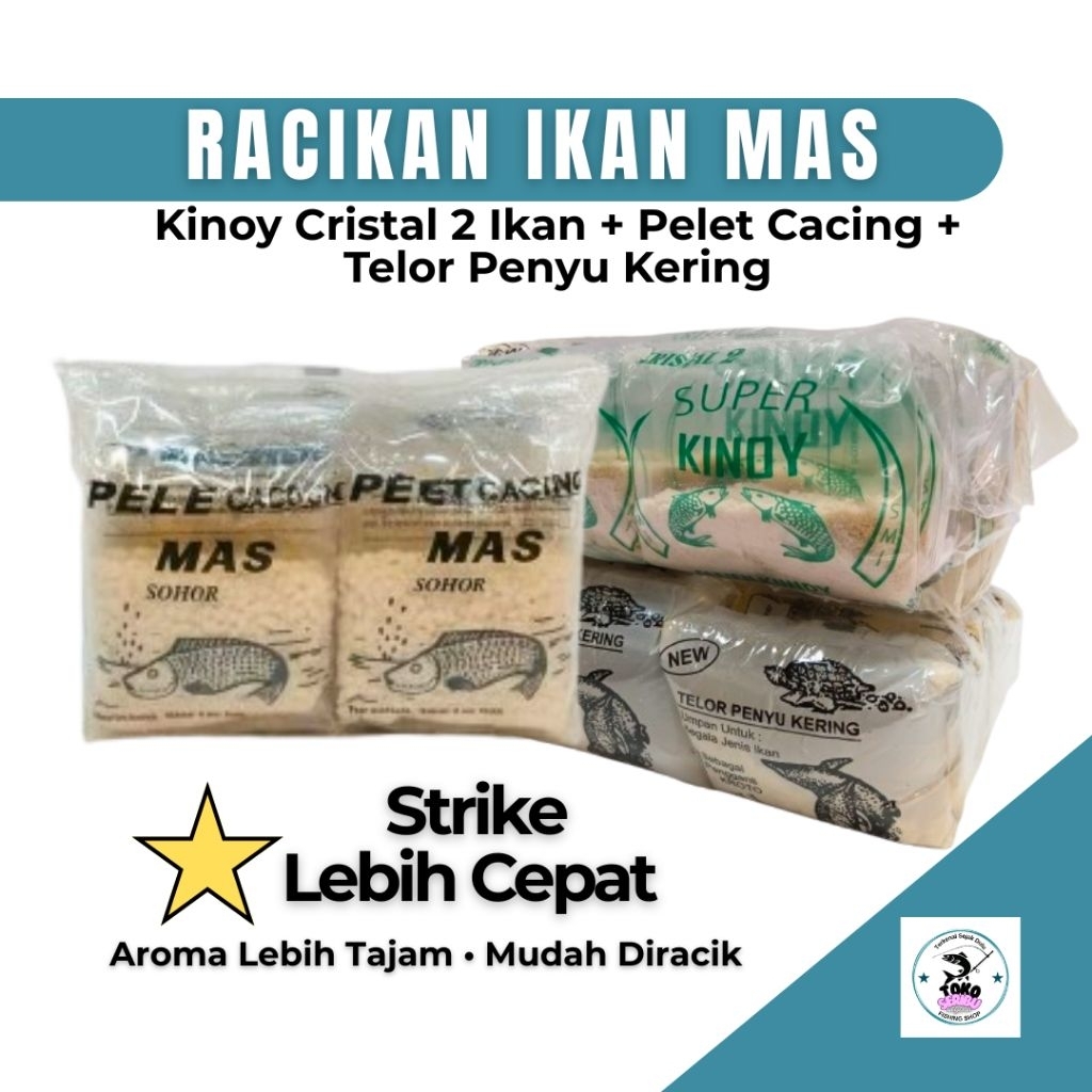 Racikan Umpan Ikan Mas Empang | Kinoy Cristal + Pelet Cacing + Telor Penyu