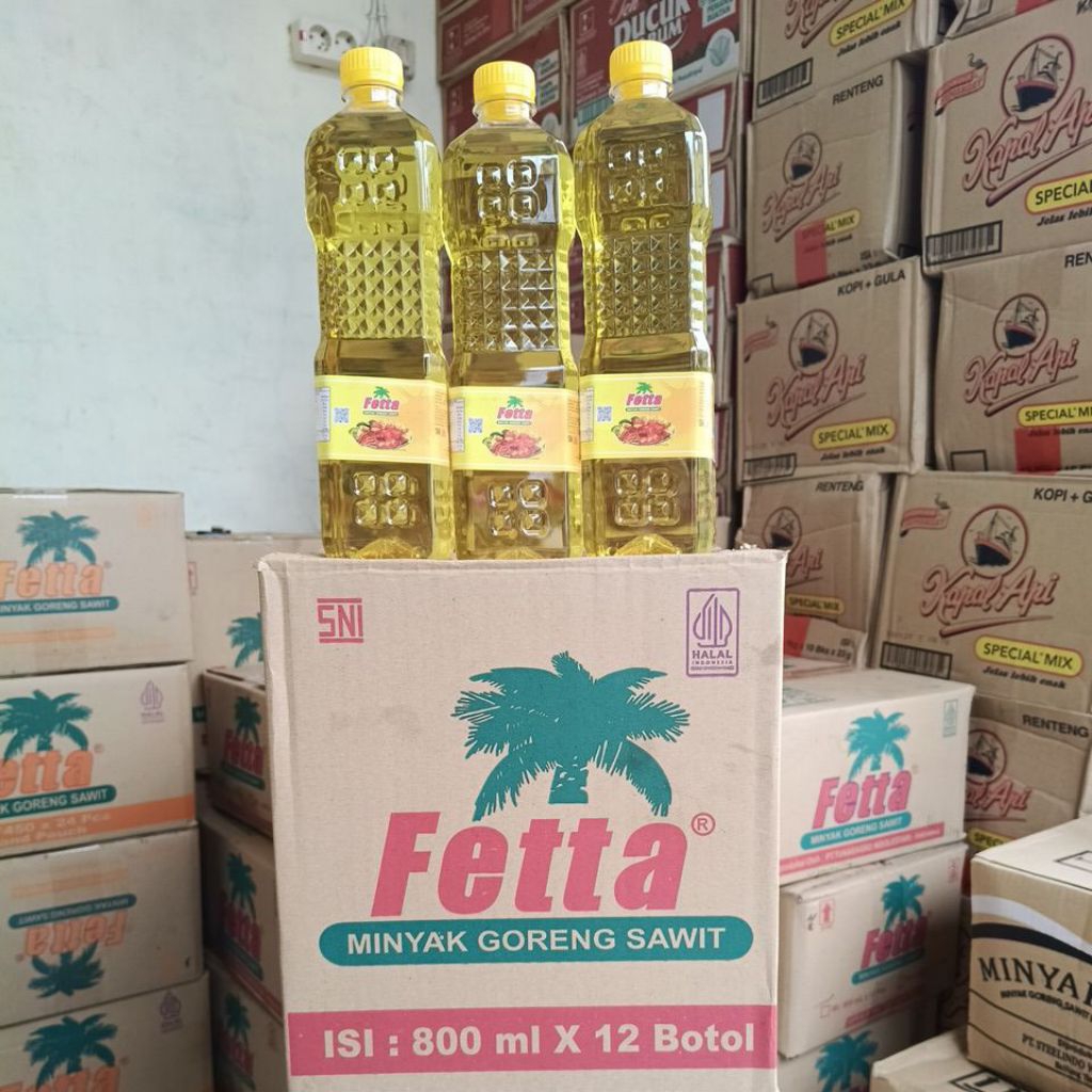 Minyak Goreng Fetta 800 Ml Kemasan Botolan 1 Dus isi 12 Botol