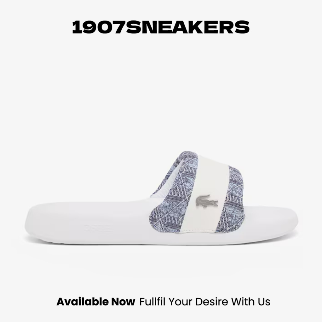 Sepatu Sendal Pria Lacoste Serve Slides Hybird - White LAC51CMA0028