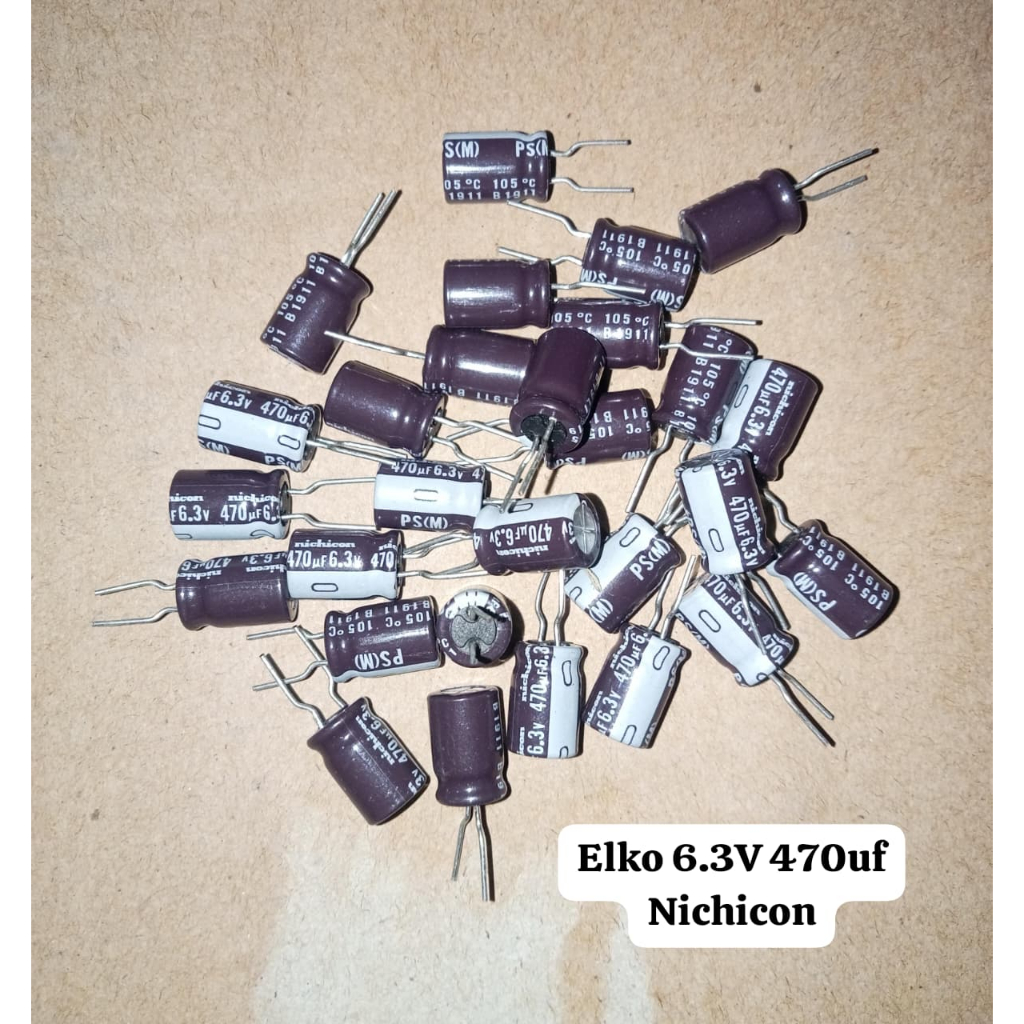 20Pcs Elko 6.3v 470uf Elco 470uf 6.3V Original