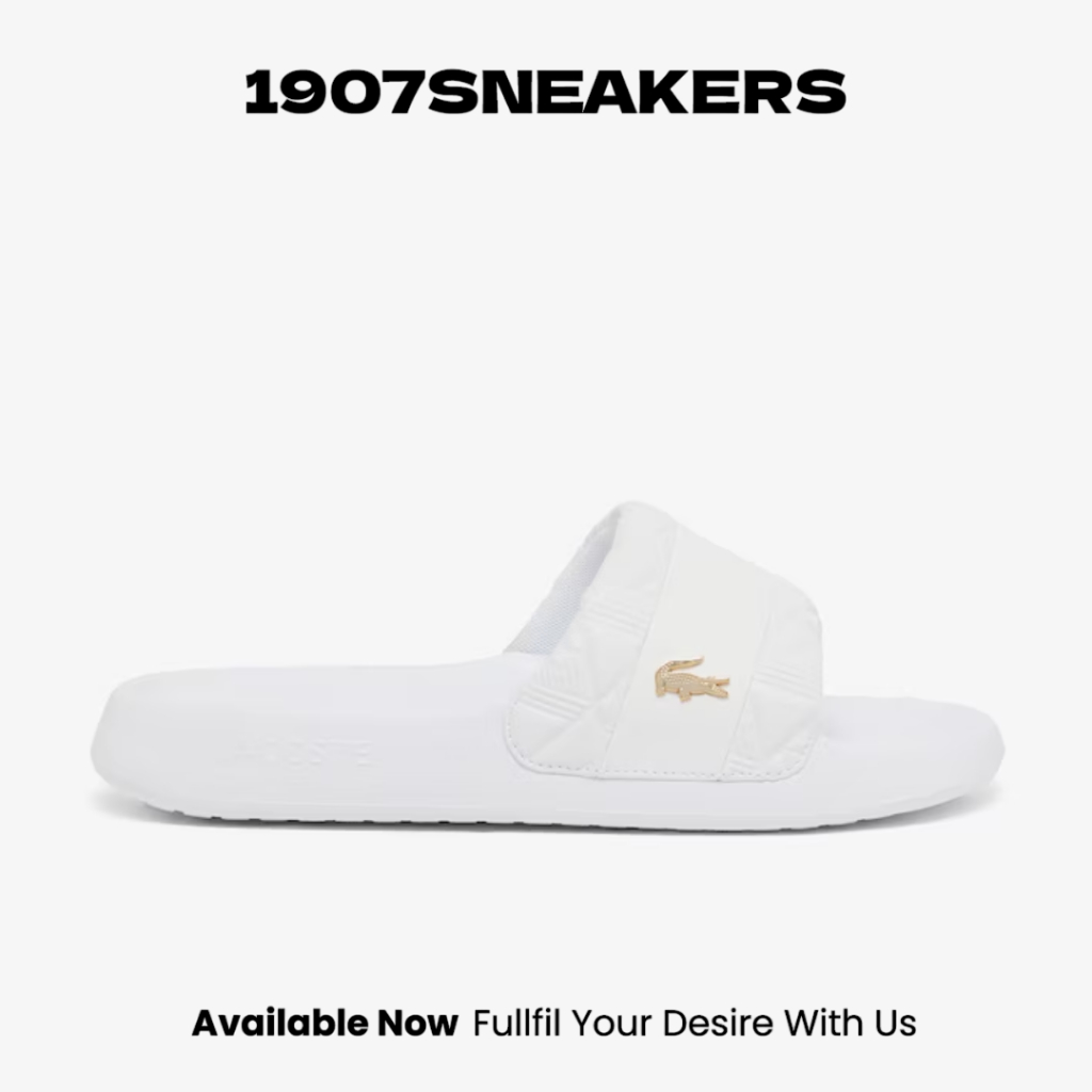 Sepatu Sendal Pria Lacoste Serve Slides Hybird - White LAC51CMA0027-21G