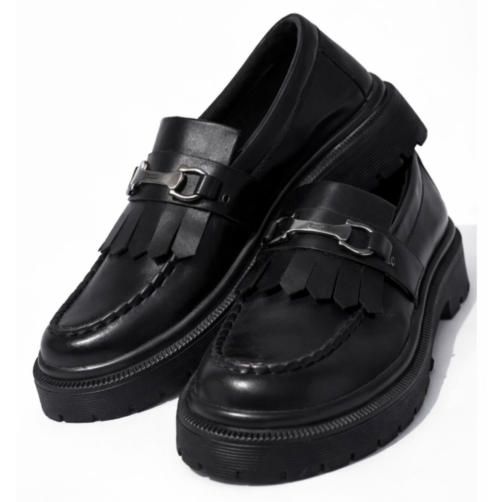 Sepatu Penny Loafers Dokmar Wanita Hitam | Sepatu Slip-On Wanita Dockmart Kasual Dokmar Kulit Sintet