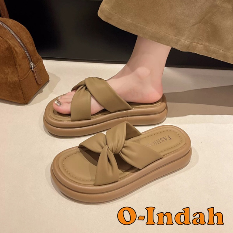 sandal wanita empuk dan nyaman Sandal Perempuan Korea Style Elegan Terbaru Elegan Simple Mewah