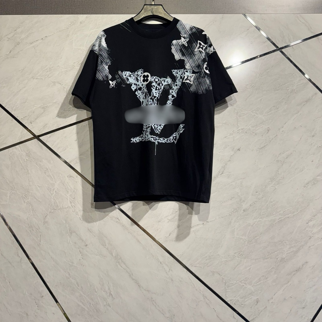 3LV1 Kaos Pria Art Motif Black