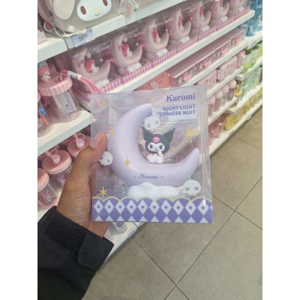 miniso original x sanrio kuromi LED lamp lampu tidur