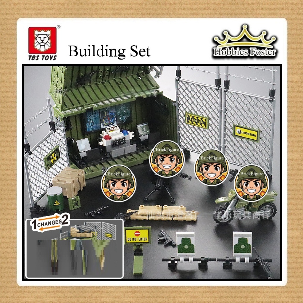 HF Miniatur Set Building Diorama Pangkalan Militer Base Camp - TBS