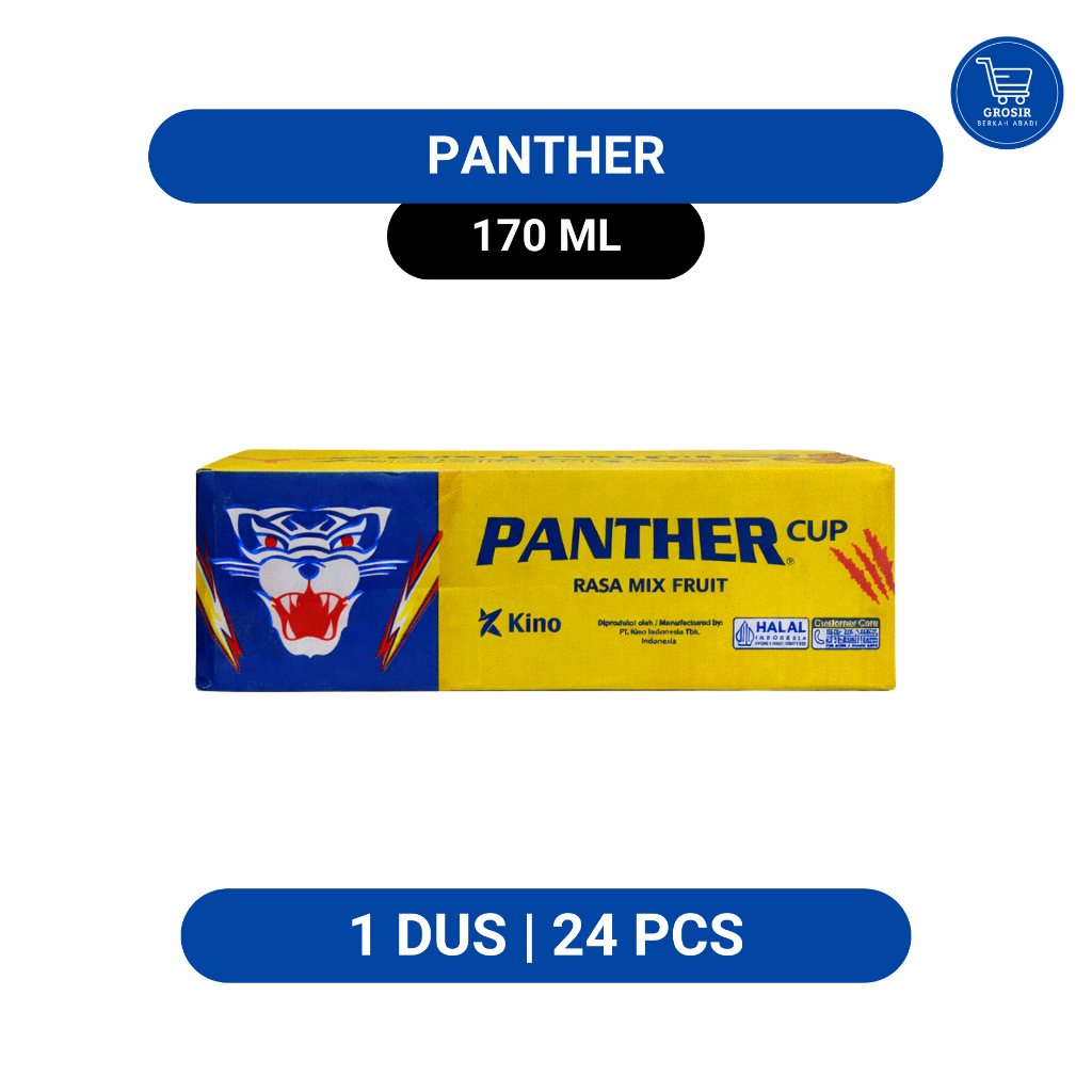 Panther Minuman Energi 170 ML 1 Dus Isi 24 Pcs | Energy Drink Siap Minum untuk Stok & Usaha