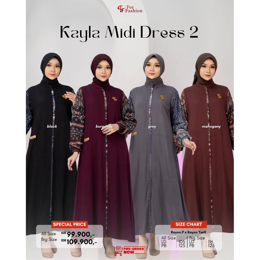 Fee Fashion - Midi Dress / Gamis / Kayla Midi Dress 2 Fee Fashion