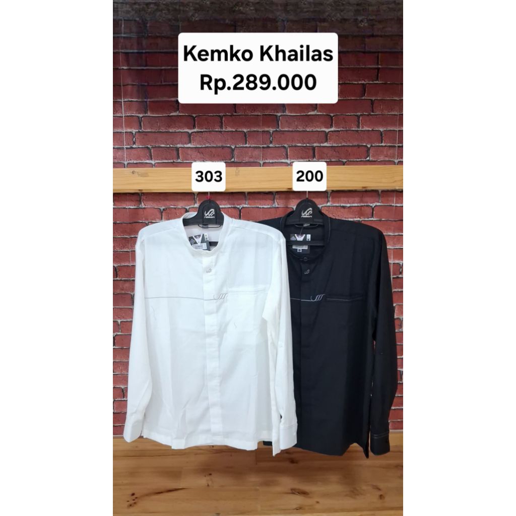 RABBANI ORI - Kemko Khailas Lengan Panjang Kemeja Koko Pria Modern Baju Koko Pria Rabbani Koko Pria 