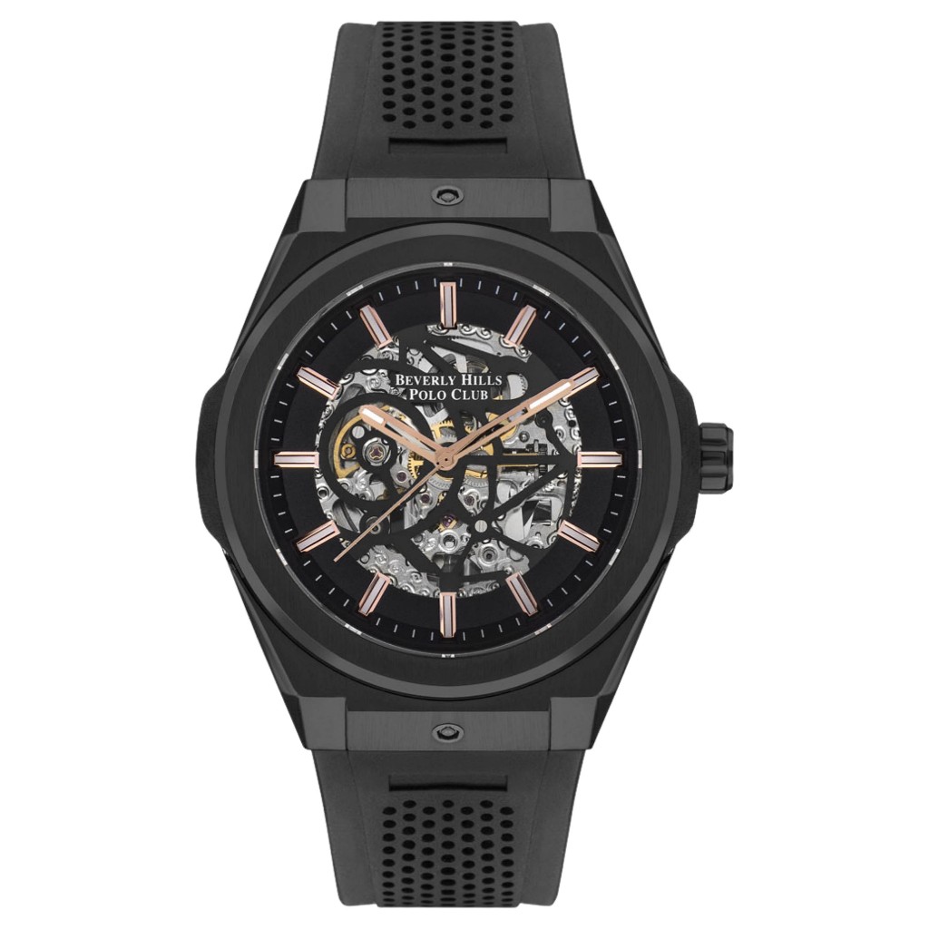 Galery Jam Tangan Beverly Hills Polo Club BP3315X.061 Automatic Black Rubber Strap