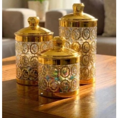Toples Turki Cendil Emas 3 in 1, Toples Cantik dan Elegan, Toples Lebaran, Viral dan Estetik