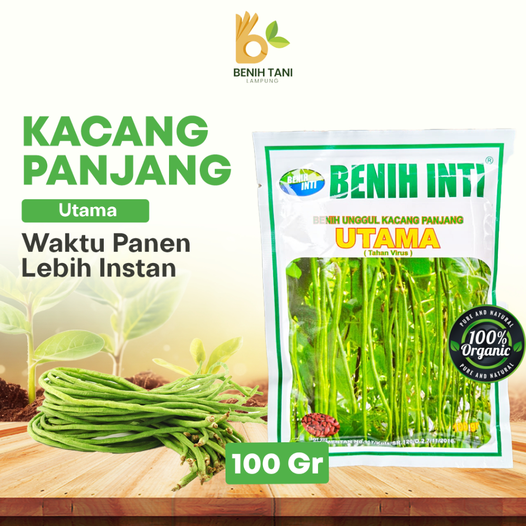 BENIH UNGGUL KACANG PANJANG UTAMA 100gr/500gr BENIH INTI