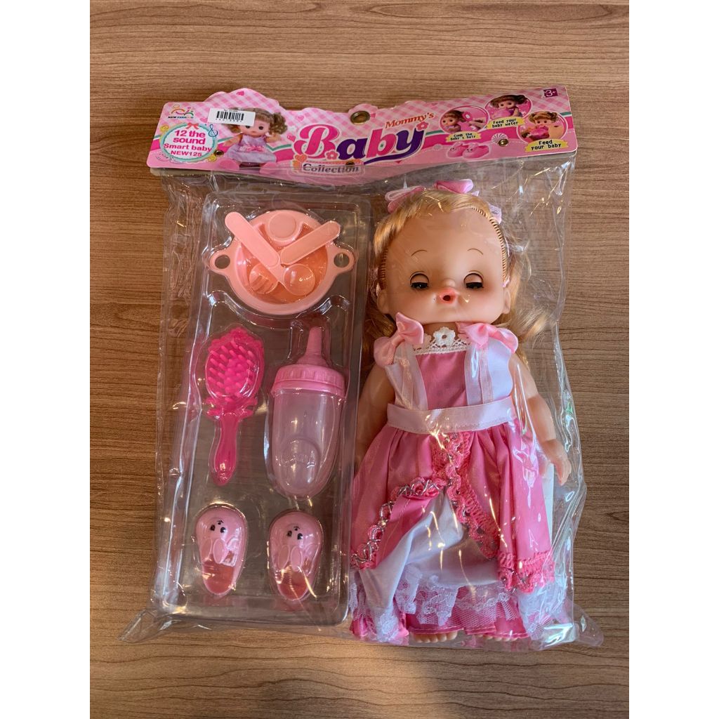 MOMMY BABY Mainan Boneka bayi bisa pipis ,makan n 12 suara