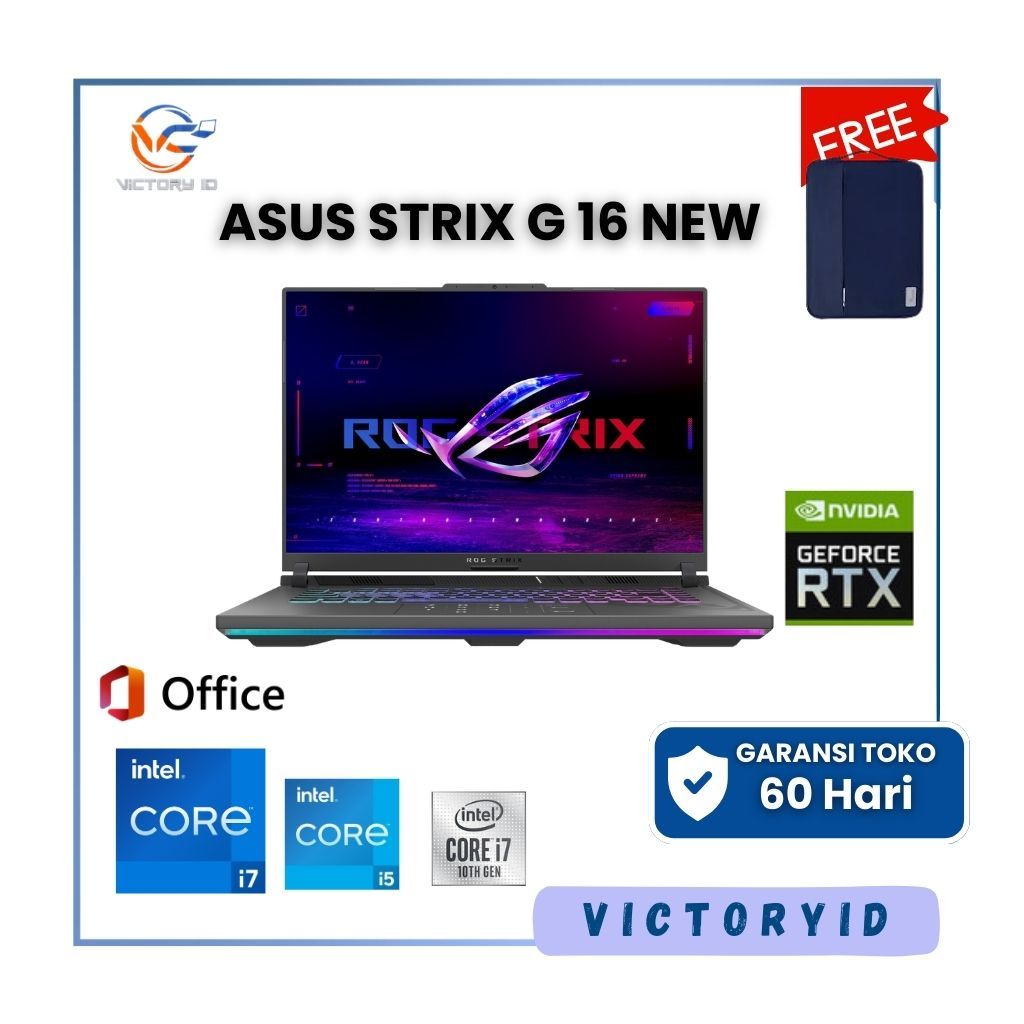 ASUS STRIX G16 INTEL I5-1345HX RTX 4050 RAM 16GB SSD 512GB NEW