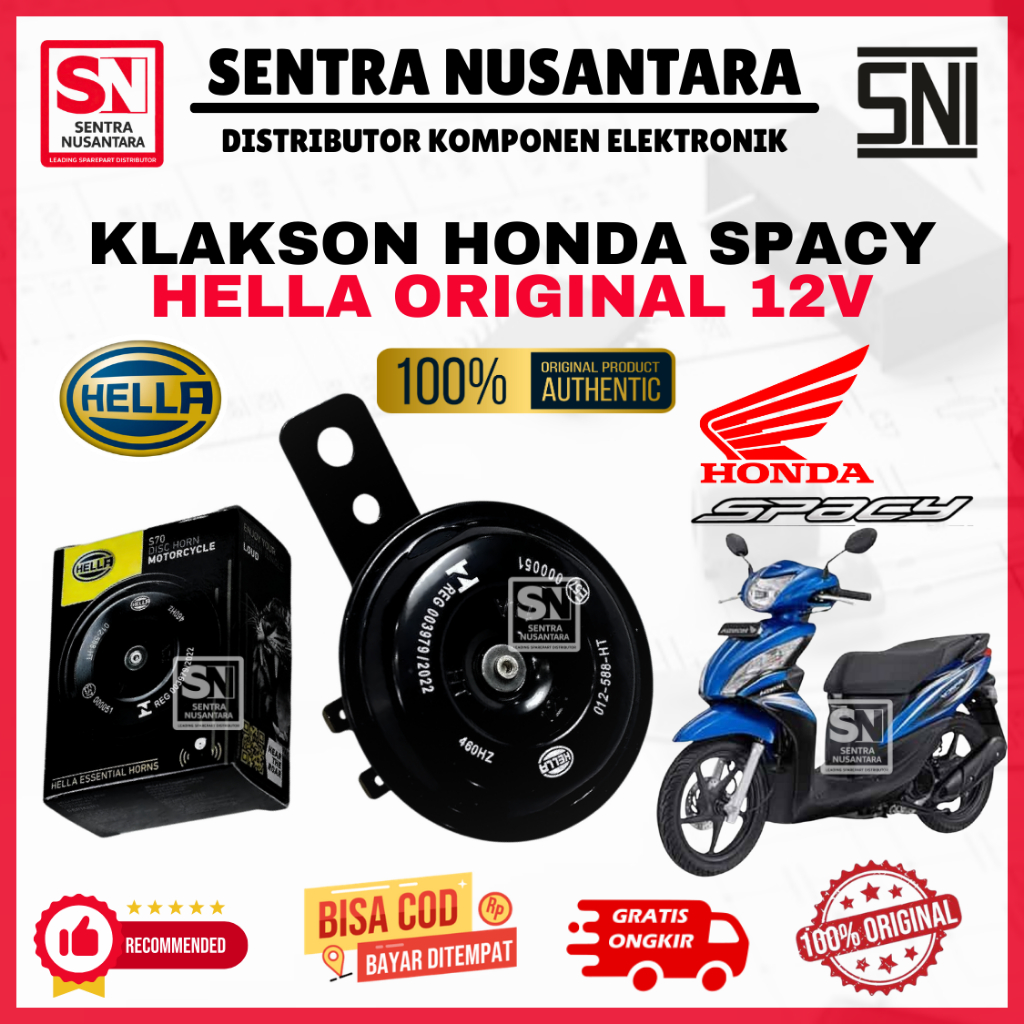 Klakson HONDA SPACY ORIGINAL MERK HELLA | Klakson Motor HONDA SPACY MEREK HELLA ASLI | Klakson SPACY