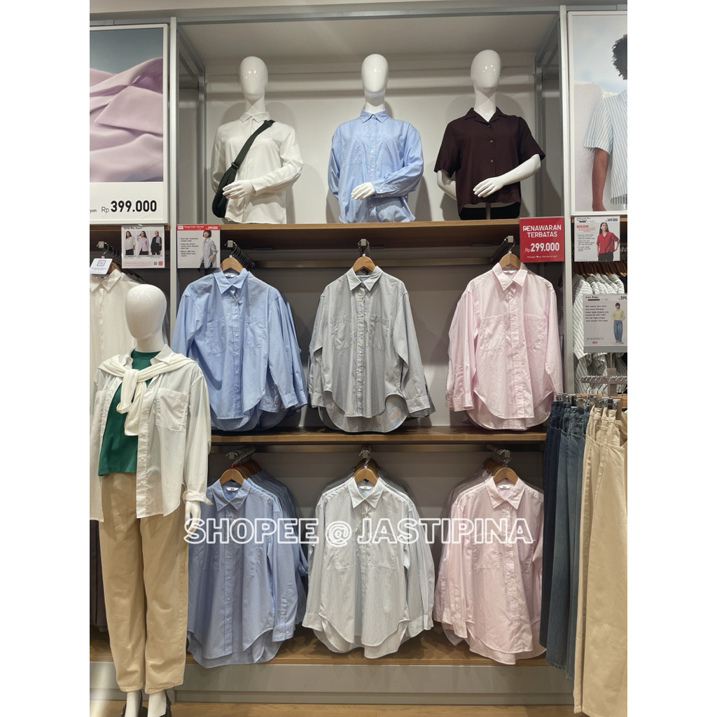Kemeja Katun Oversize Wanita UNIQLO JASTIP