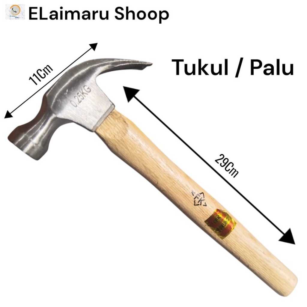 Tukul / Palu Gagang Kayu 29Cm / Martil Hammer Multifungsi