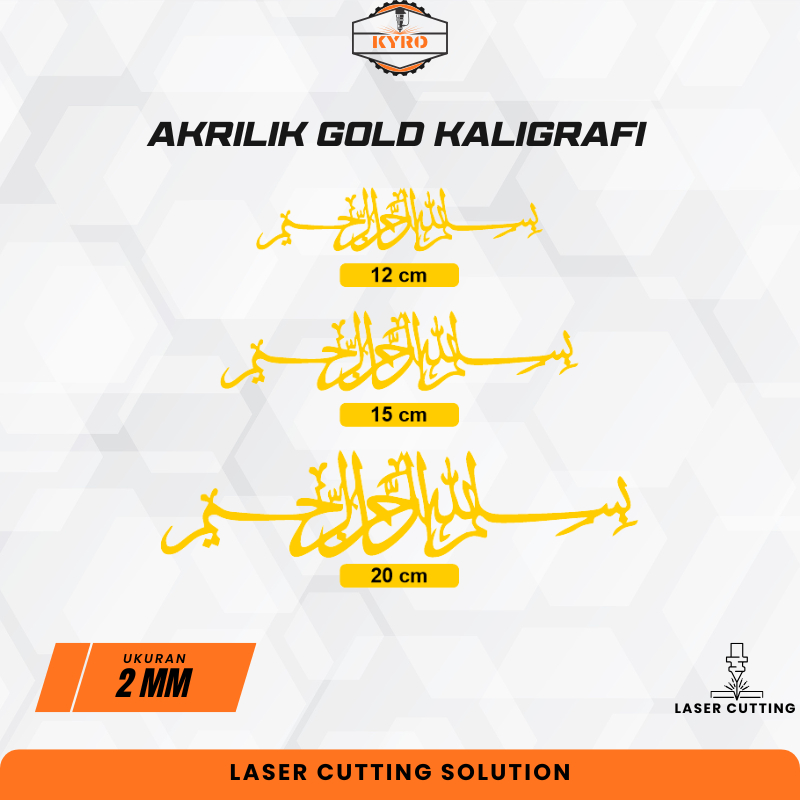 Kaligrafi Arab Hiasan Mahar Akrilik