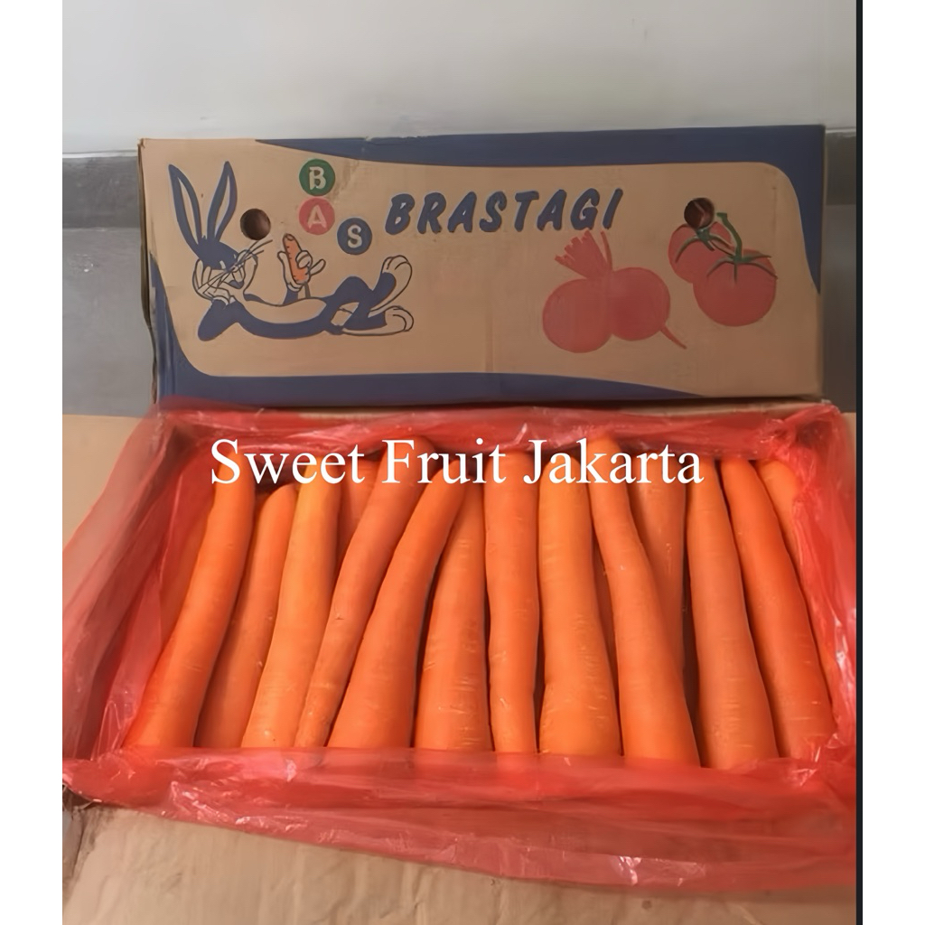 Wortel Brastagi Organic Super Fresh 10kg / Dus