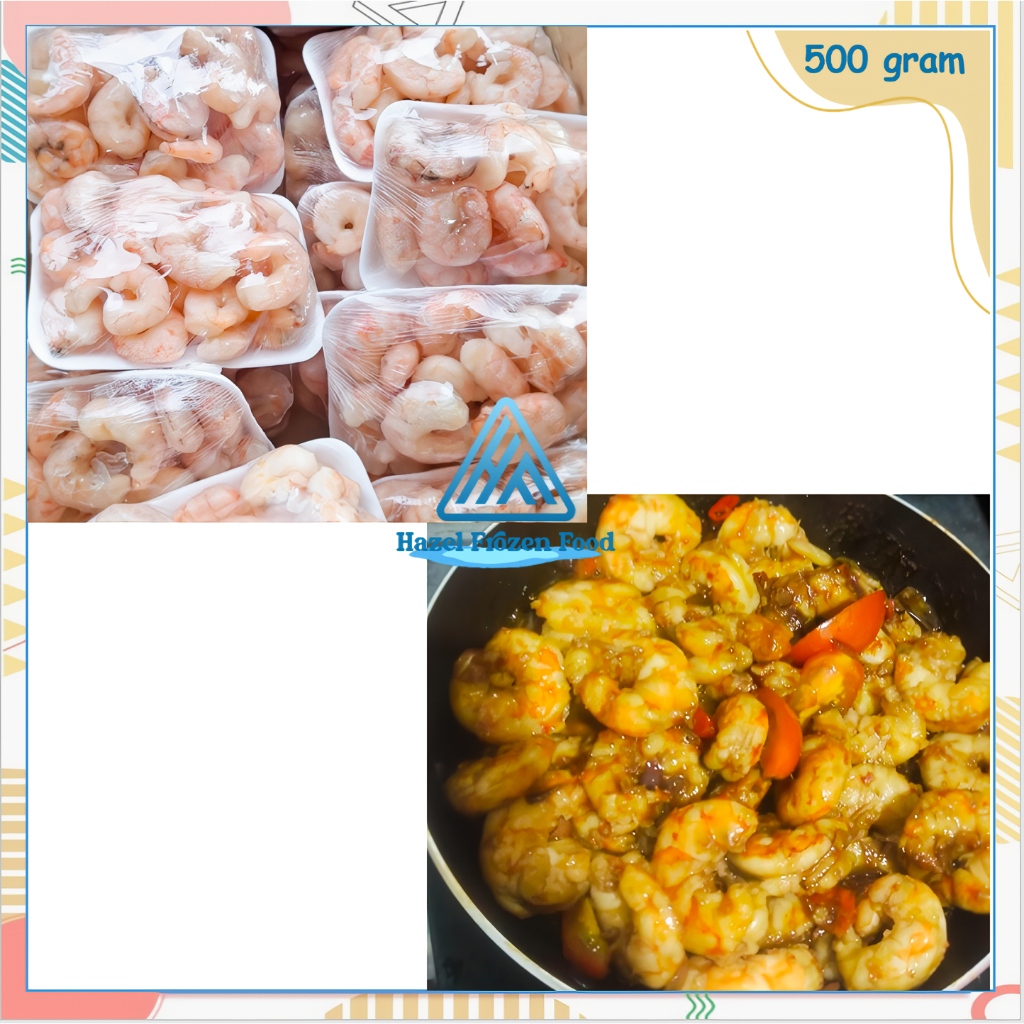 Udang Kupas 500 g Frozen Food Karawang
