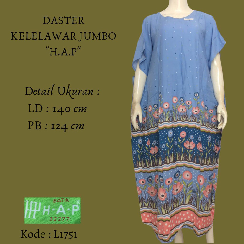 DASTER HAP KELELAWAR JUMBO / DASTE KELELAWAR JUMBO BATIK HAP