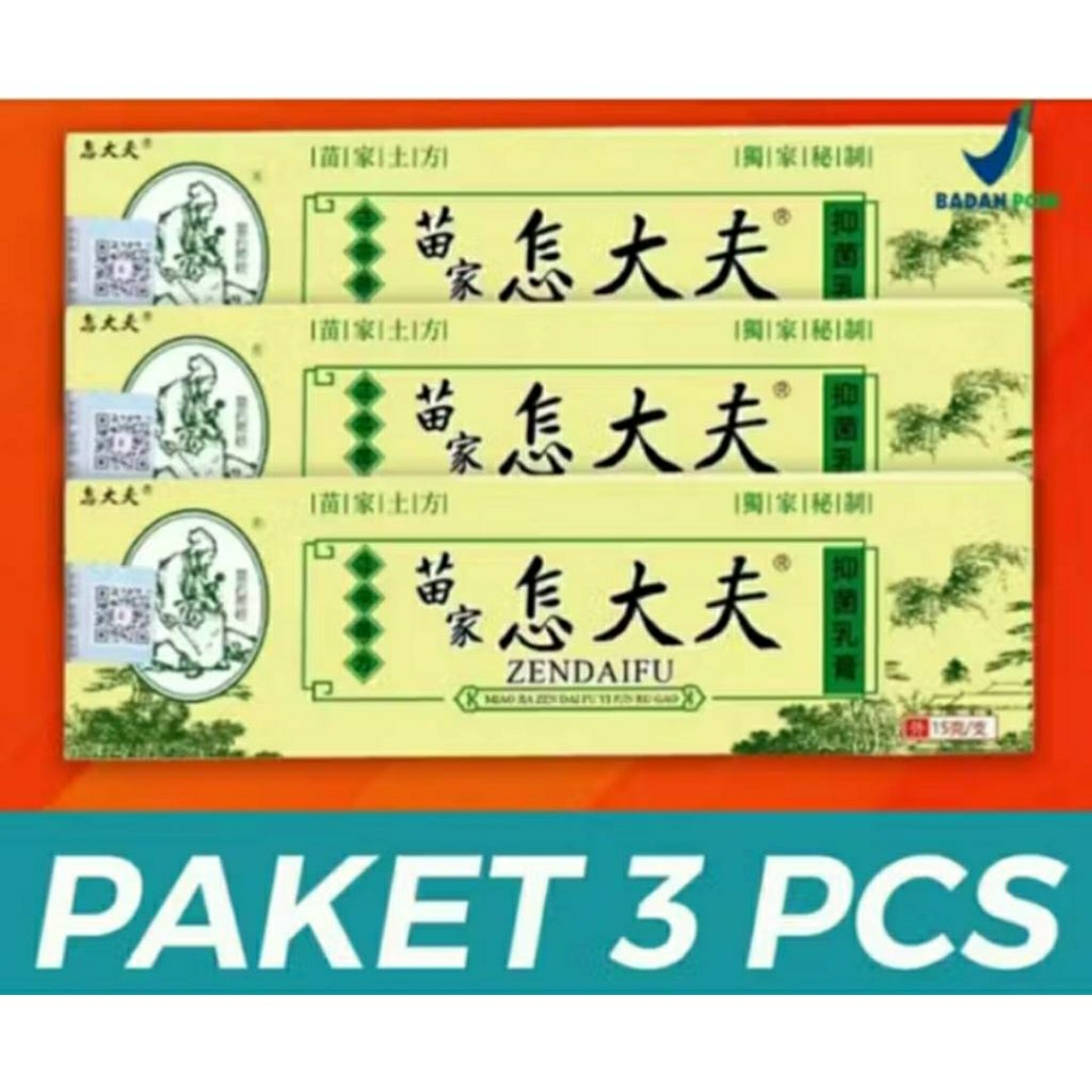 Paket 3 PCS ZUDAIFU Salep Cina Ampuh Atasi Gatal Kulit, Alergi dan Psoriasis