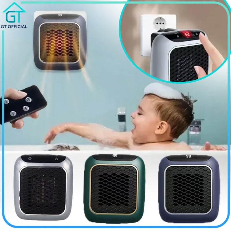 Kamar Heater Portable Alat Penghangat Ruangan+ Remote Control 800w Penghangat Ruangan Digital Hemat 