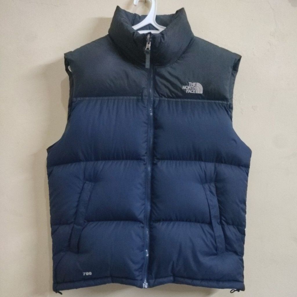 THE NORT FACE Vest Retro Nuptse 700 Navy Hitam sz M