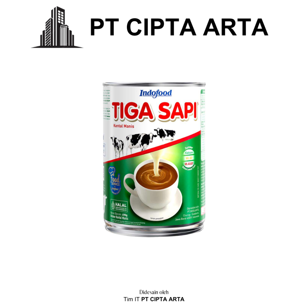Tiga Sapi Kental Manis 490gr / Susu Kental Manis Tiga Sapi