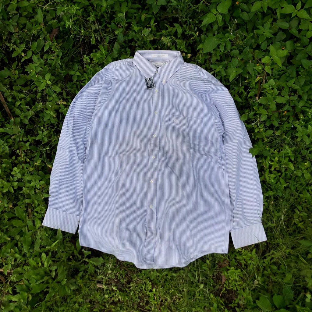 VINTAGE KEMEJA BURBERRYS SALUR STRIPE OXFORD